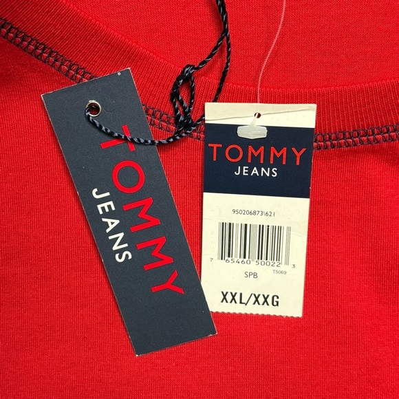 Vintage Tommy Hilfiger Men's Sleeveless Tank Top Size 2XL Muscle Logo Red - Picture 9 of 10